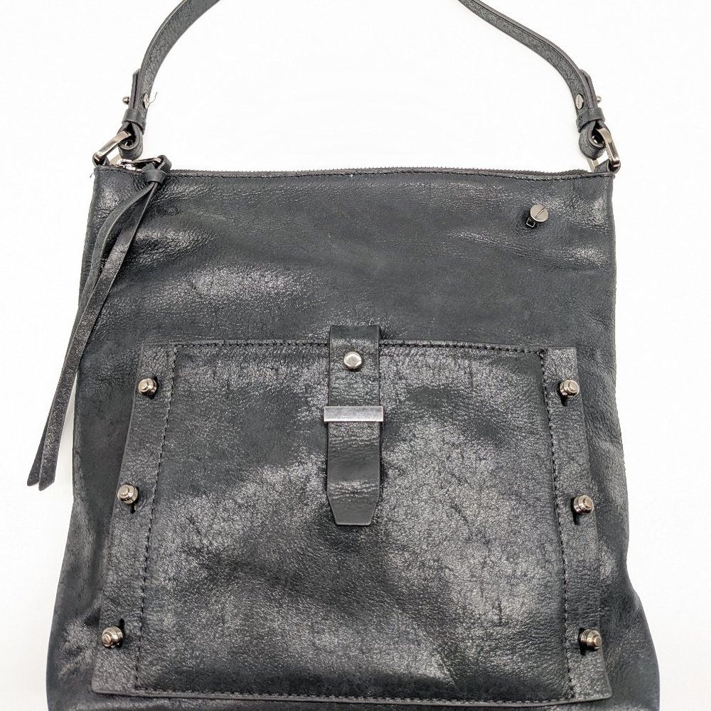 BOTKIER Warren leather women's shoulder hobo bag -BLACK (Used)